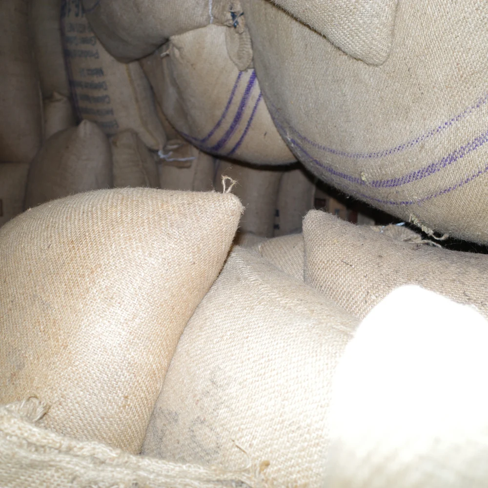 Sacos de Café Santa Elena Coffee Roasters almacenados correctamente
