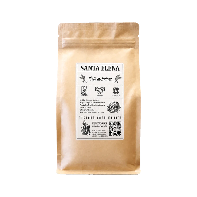 Bolsa de café artesanal Santa Elena 1 kg — café tradicional veracruzano de altura